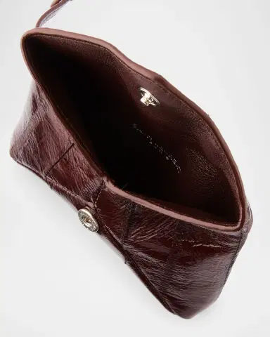 Saint Laurent Men's Cassandre Micro YSL Envelope Pouch in Grained Leather | Thumbnail 2