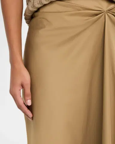 Max Mara Paggi Gathered Cotton Midi Skirt | Thumbnail 5