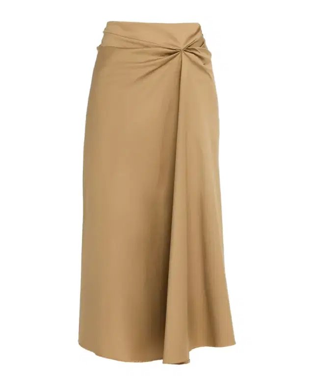 Paggi Gathered Cotton Midi Skirt