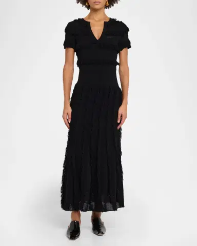 Max Mara Sleeveless Geometric-Print Jersey Midi Dress | Thumbnail 2