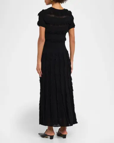 Max Mara Sleeveless Geometric-Print Jersey Midi Dress | Thumbnail 3