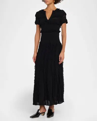 Max Mara Sleeveless Geometric-Print Jersey Midi Dress | Thumbnail 4