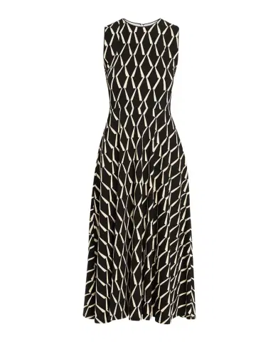 Max Mara Sleeveless Geometric-Print Jersey Midi Dress | Thumbnail 1