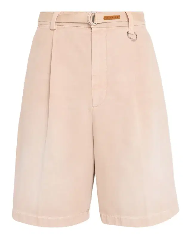 Men 's Wide-Leg Belted D-Ring Bermuda Shorts