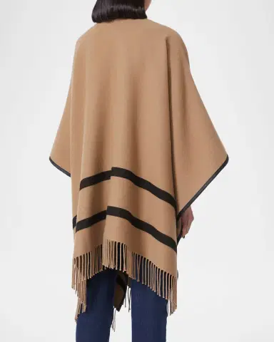 Max Mara Jacquard Wool Poncho | Thumbnail 3