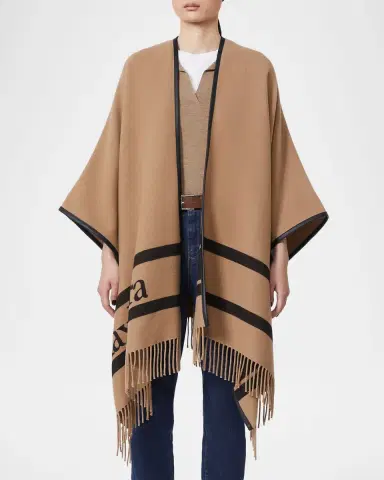 Max Mara Jacquard Wool Poncho | Thumbnail 4