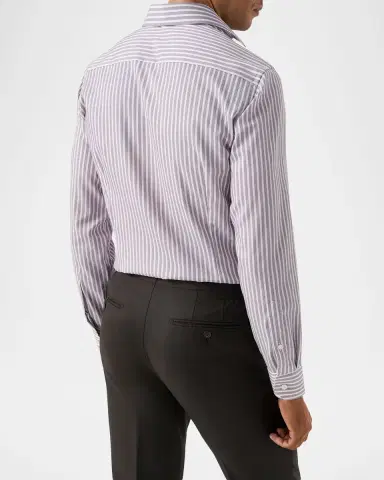 Eton Men's Contemporary Fit Bengal Stripe Twill Dress Shirt | Thumbnail 3