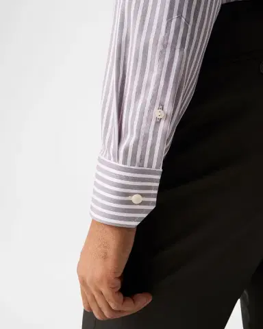 Eton Men's Contemporary Fit Bengal Stripe Twill Dress Shirt | Thumbnail 8