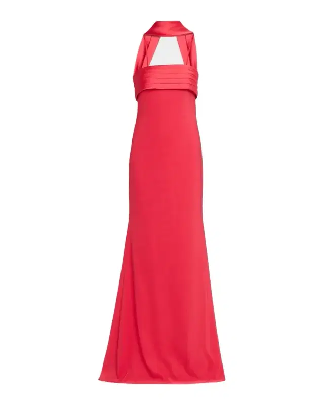Strapless Crepe A-Line Evening Gown