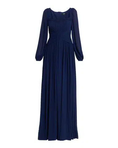 BADGLEY MISCHKA Draped Blouson-Sleeve Sweetheart Gown | Thumbnail 1