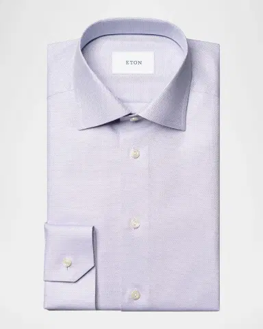Eton Men's Slim Fit Textured Twill Dress Shirt | Thumbnail 2