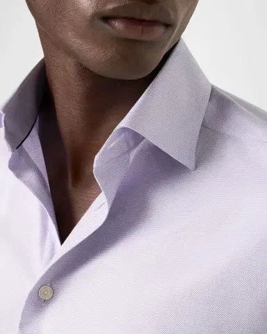Eton Men's Slim Fit Textured Twill Dress Shirt | Thumbnail 5