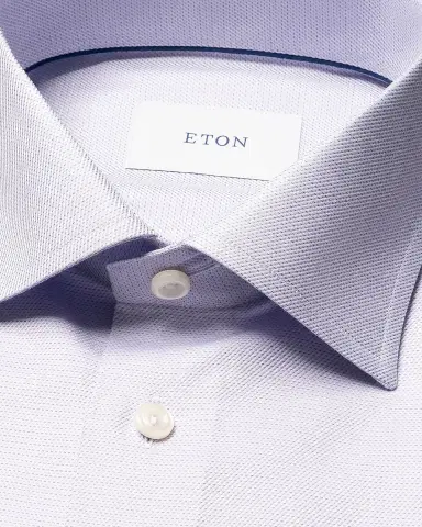 Eton Men's Slim Fit Textured Twill Dress Shirt | Thumbnail 6