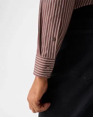 Eton Men's Slim Fit Stripe Cotton and Silk Dress Shirt | Thumbnail 8 Eton Men's Slim Fit Stripe Cotton and Silk Dress Shirt | Thumbnail 8