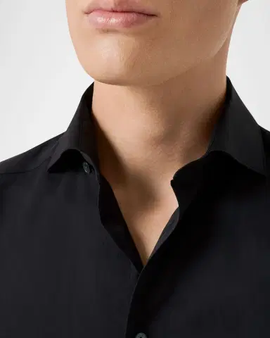 Eton Men's Slim Fit Stripe Cotton and Silk Dress Shirt | Thumbnail 5 Eton Men's Slim Fit Stripe Cotton and Silk Dress Shirt | Thumbnail 5