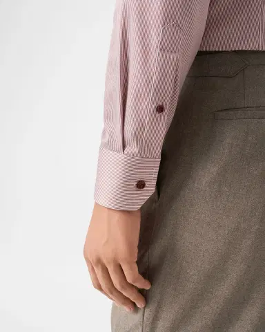 Eton Men's Slim Fit Micro-Stripe Twill Dress Shirt | Thumbnail 8