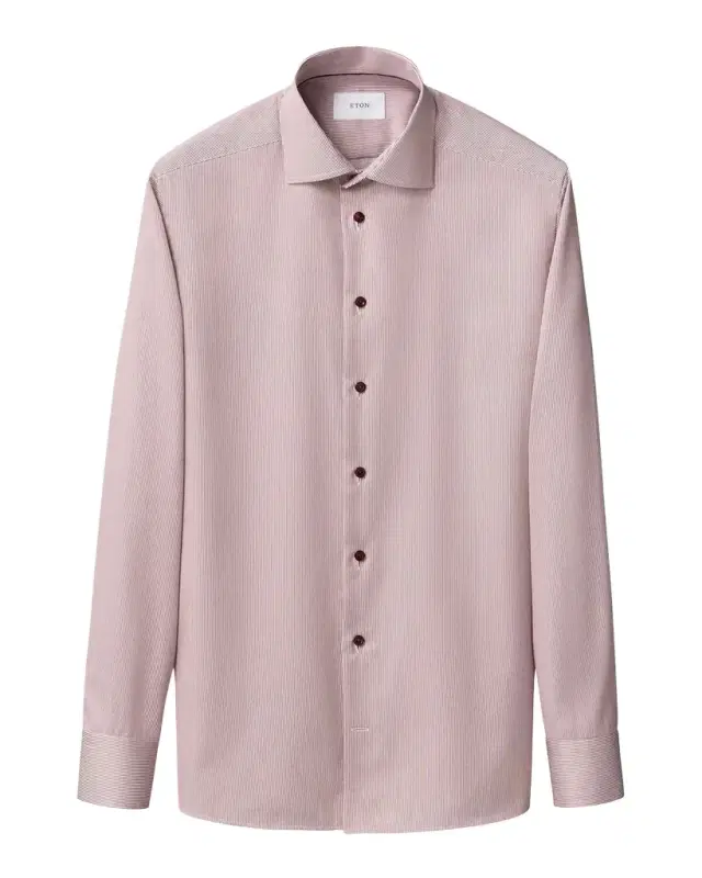 Eton Men 's Slim Fit Micro-Stripe Twill Dress Shirt