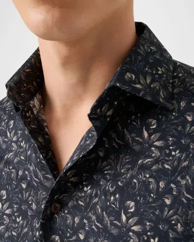 Eton Men's Slim Fit Floral Twill Dress Shirt | Thumbnail 5