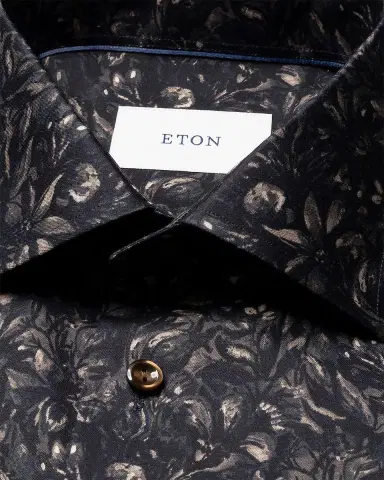 Eton Men's Slim Fit Floral Twill Dress Shirt | Thumbnail 6