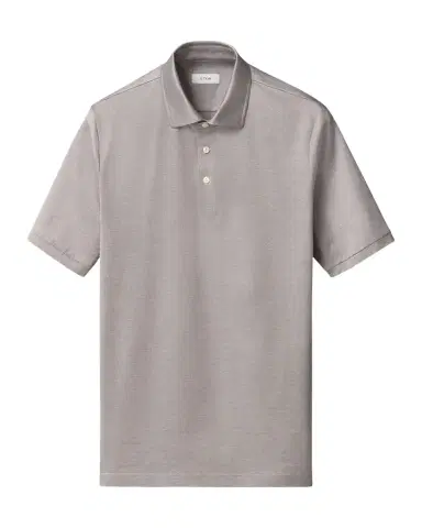 Eton Men's Filo di Scozia Cotton Jaquard Polo Shirt | Thumbnail 1