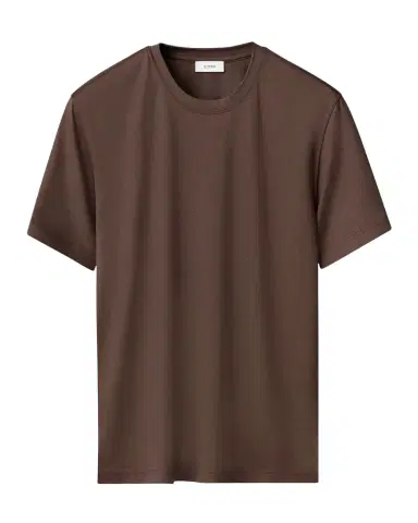 Eton Men's Cotton and Silk Solid Crewneck T-Shirt | Thumbnail 1 Eton Men's Cotton and Silk Solid Crewneck T-Shirt | Thumbnail 1