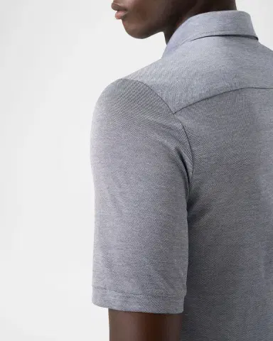Eton Men's Filo di Scozia Cotton Jaquard Polo Shirt | Thumbnail 7