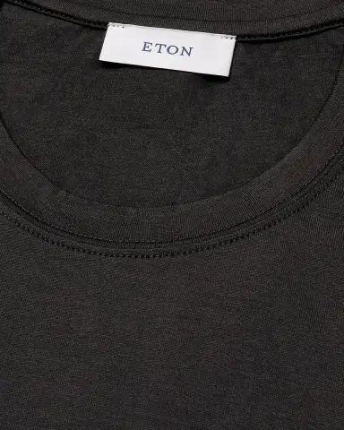 Eton Men's Cotton and Silk Solid Crewneck T-Shirt | Thumbnail 8 Eton Men's Cotton and Silk Solid Crewneck T-Shirt | Thumbnail 8