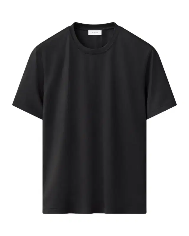 Men 's Cotton and Silk Solid Crewneck T-Shirt
