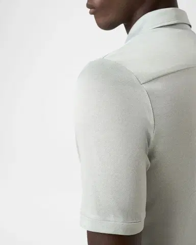 Eton Men's Filo di Scozia Cotton Jaquard Polo Shirt | Thumbnail 6