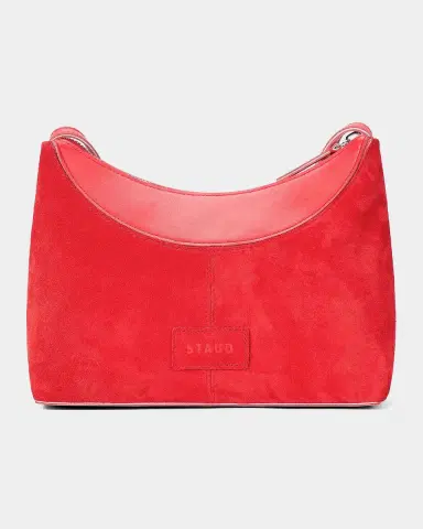 STAUD Rowey Leather-Trim Suede Crossbody Bag | Thumbnail 2 STAUD Rowey Leather-Trim Suede Crossbody Bag | Thumbnail 2