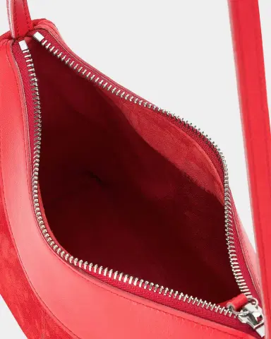 STAUD Rowey Leather-Trim Suede Crossbody Bag | Thumbnail 3 STAUD Rowey Leather-Trim Suede Crossbody Bag | Thumbnail 3