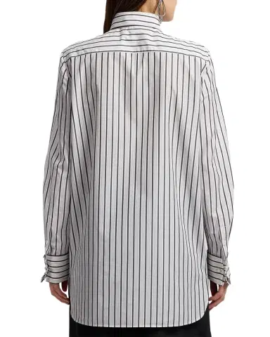 Ralph Lauren Collection Striped Cotton Poplin Bib-Front Shirt | Thumbnail 1 Ralph Lauren Collection Striped Cotton Poplin Bib-Front Shirt | Thumbnail 1