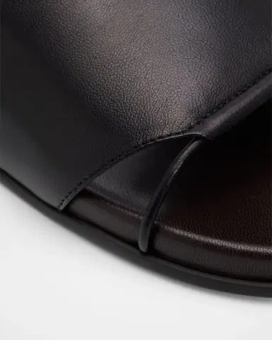 The Row Vivienne Flat Leather Slide Sandals | Thumbnail 2 The Row Vivienne Flat Leather Slide Sandals | Thumbnail 2