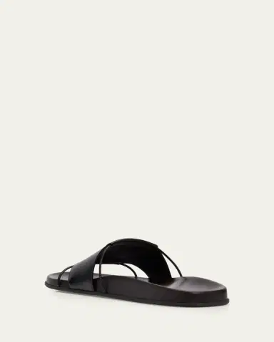 The Row Vivienne Flat Leather Slide Sandals | Thumbnail 5 The Row Vivienne Flat Leather Slide Sandals | Thumbnail 5