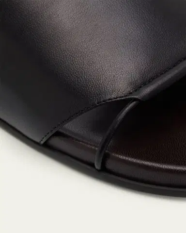 The Row Vivienne Flat Leather Slide Sandals | Thumbnail 6 The Row Vivienne Flat Leather Slide Sandals | Thumbnail 6