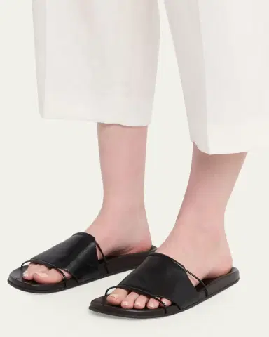 The Row Vivienne Flat Leather Slide Sandals | Thumbnail 7 The Row Vivienne Flat Leather Slide Sandals | Thumbnail 7