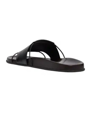 The Row Vivienne Flat Leather Slide Sandals | Thumbnail 1 The Row Vivienne Flat Leather Slide Sandals | Thumbnail 1