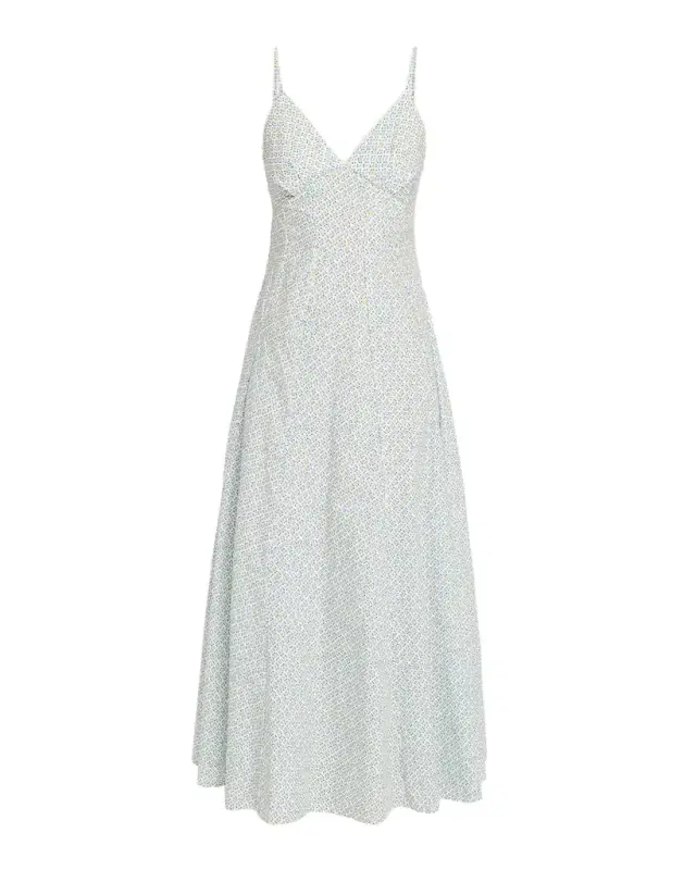 Geo-Print Cotton Cami Maxi Dress