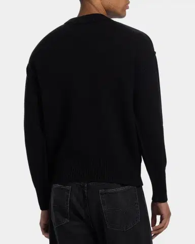 Ami Paris Men 's Ami De Coeur Wool Knit Crewneck Sweater | Thumbnail 3