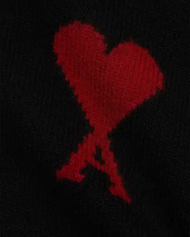 Ami Paris Men 's Ami De Coeur Wool Knit Crewneck Sweater | Thumbnail 6