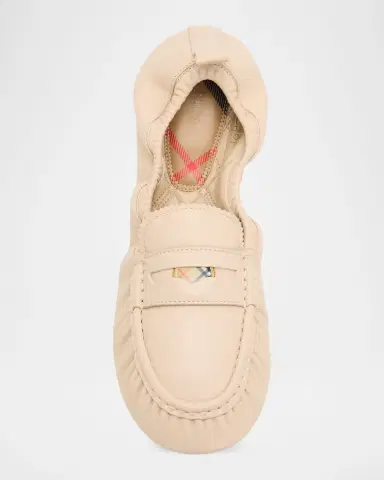 Burberry Fawn Leather Loafer Ballerina Flats | Thumbnail 6 Burberry Fawn Leather Loafer Ballerina Flats | Thumbnail 6