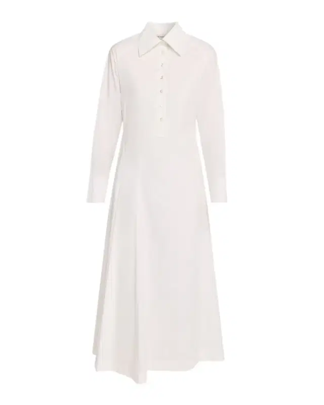 Rosie Assoulin Groovy Cotton Poplin Maxi Shirtdress