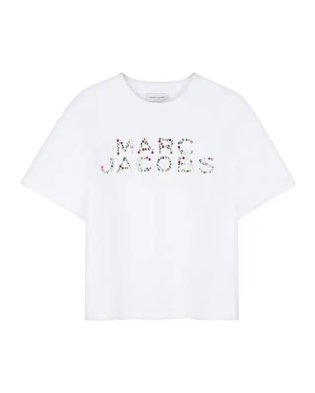 Girl 's Rhinestone Logo Short-Sleeved T-Shirt, Size 4-6