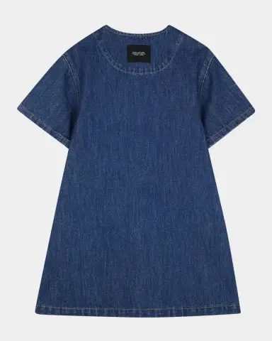Marc Jacobs Girl 's The Sequin Daisy Denim Dress, Size 4-6 | Thumbnail 3 Marc Jacobs Girl 's The Sequin Daisy Denim Dress, Size 4-6 | Thumbnail 3