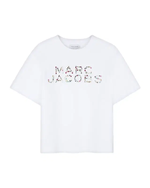 Girl 's Rhinestone Logo Short-Sleeved T-Shirt, Size 8-