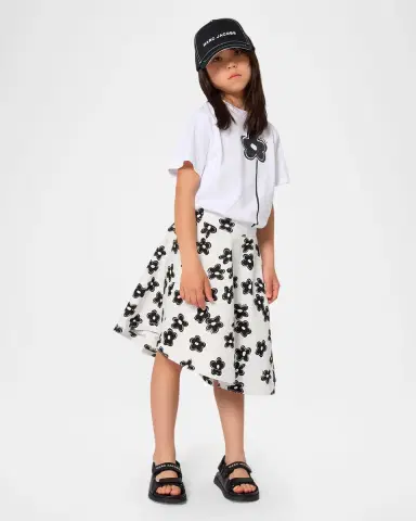 Marc Jacobs Girl's Glittered Daisy Short-Sleeved T-Shirt, Size 4-6 | Thumbnail 2 Marc Jacobs Girl's Glittered Daisy Short-Sleeved T-Shirt, Size 4-6 | Thumbnail 2