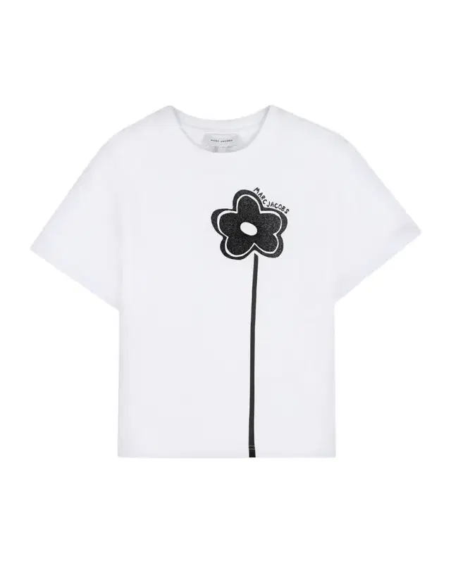 Girl's Glittered Daisy Short-Sleeved T-Shirt, Size 4-6