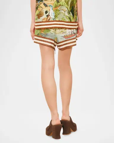 ALÉMAIS Toucan Tango Linen Shorts | Thumbnail 3 ALÉMAIS Toucan Tango Linen Shorts | Thumbnail 3