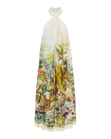 ALÉMAIS Jungle Boogie Silk Twill Maxi Dress | Thumbnail 1 ALÉMAIS Jungle Boogie Silk Twill Maxi Dress | Thumbnail 1