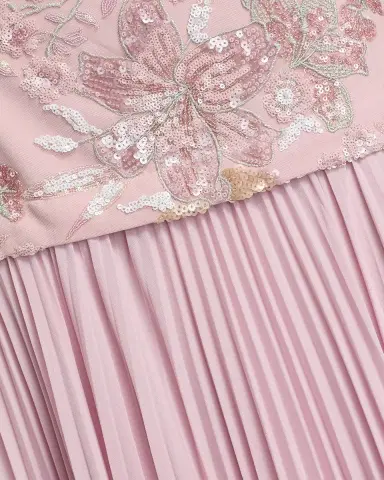 BADGLEY MISCHKA Strapless Beaded Bodice Dropwaist Gown | Thumbnail 6 BADGLEY MISCHKA Strapless Beaded Bodice Dropwaist Gown | Thumbnail 6